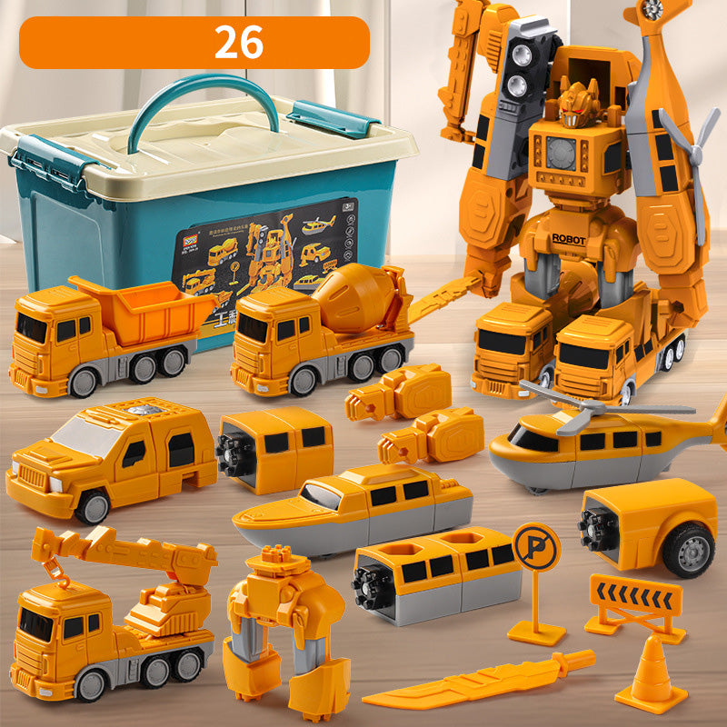 🔥49 % de réduction🔥Jouets assemblés de voiture d'ingénierie à transformation magnétique 