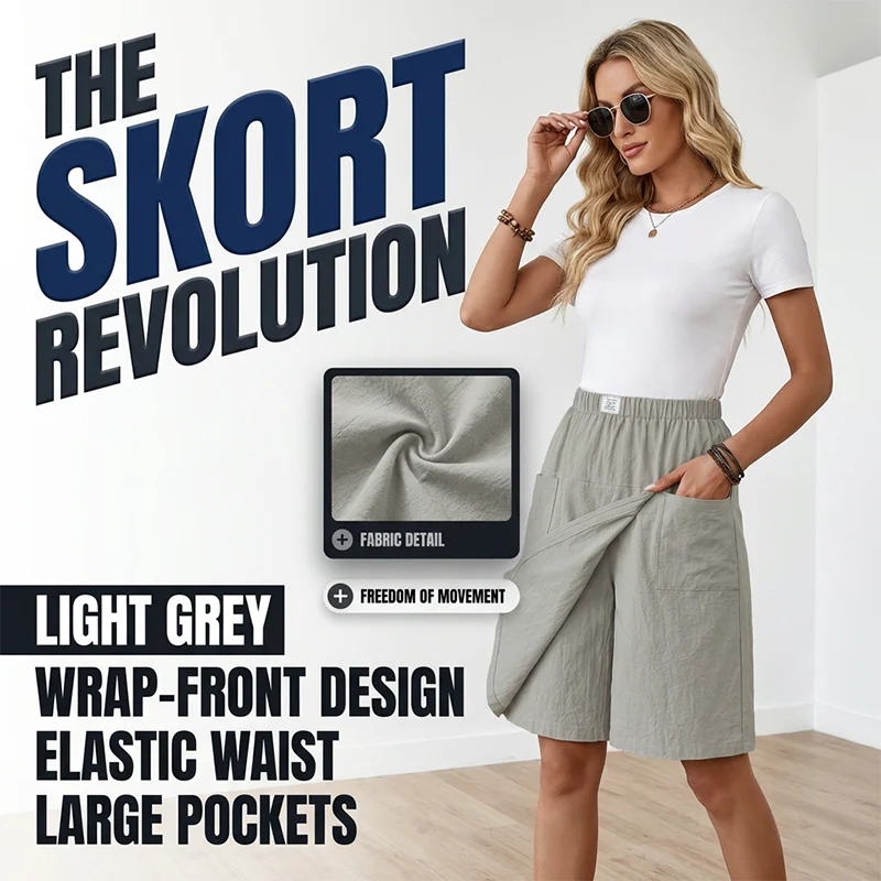 LumaFleX™ Wrap Skort — Move Freely, Feel Stunning, Stay Effortlessly Cool