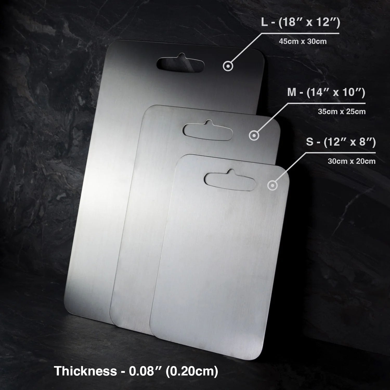 Planche à découper en acier inoxydable Titan