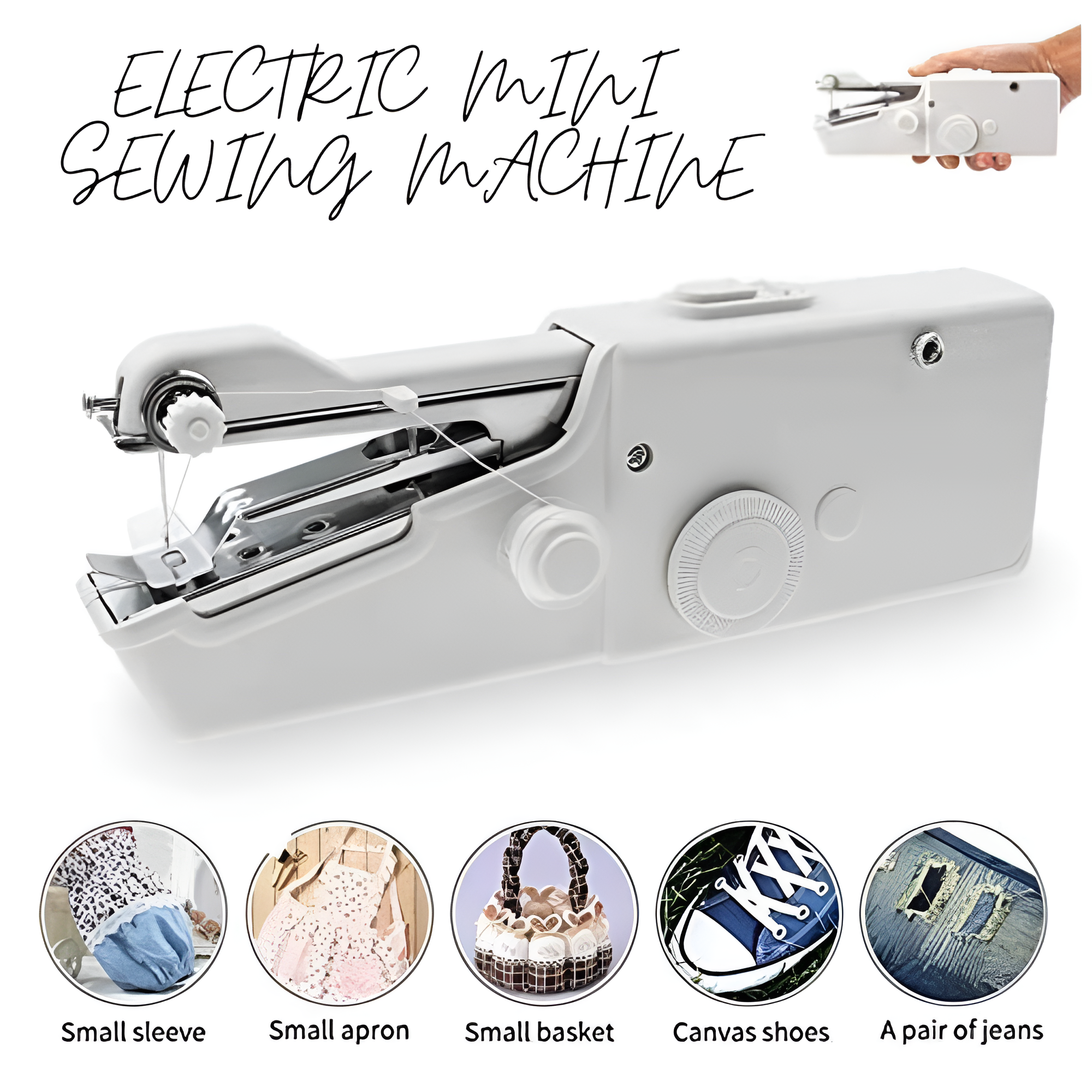 Mini machine à coudre électrique 
